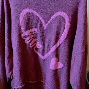 Purple Sweater with Heart Design